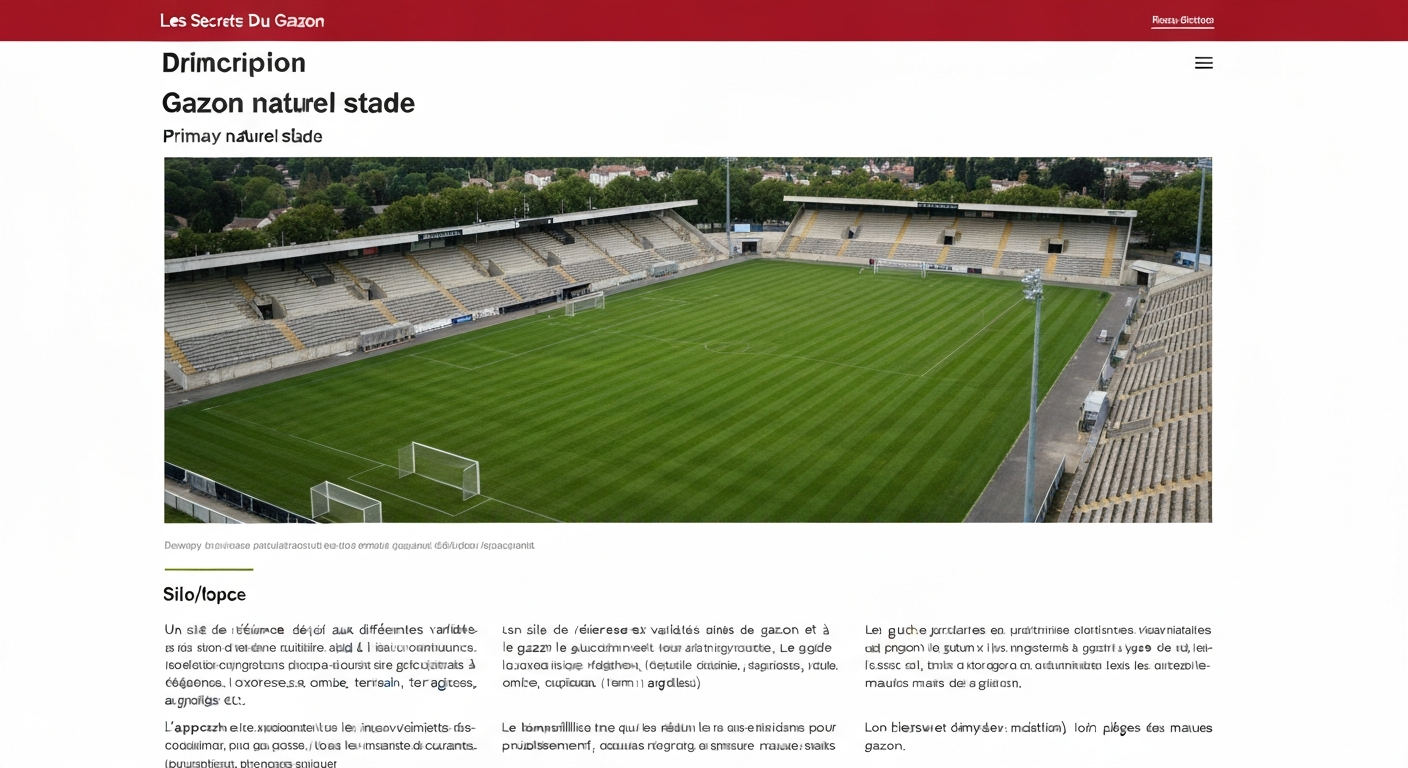 Vue aérienne d'un stade municipal français avec gazon naturel vert et tribunes.